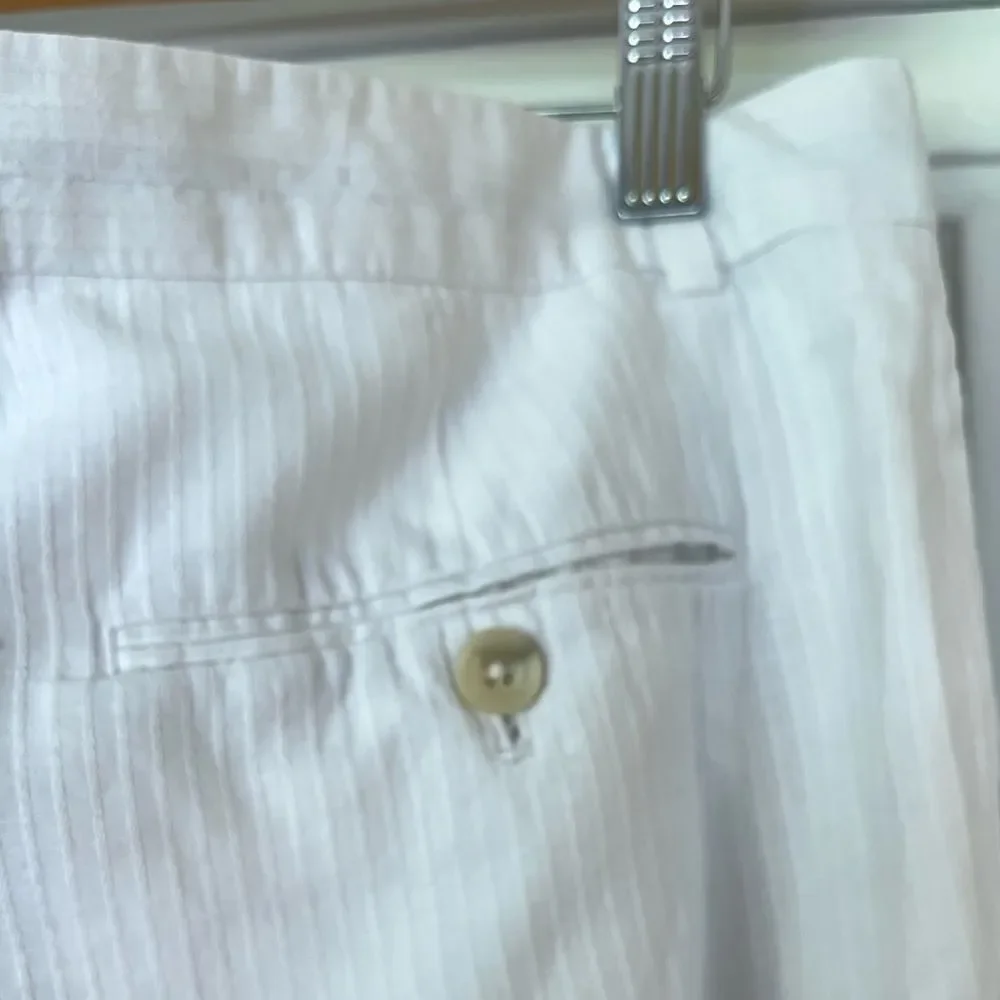Claiborne White Pants, Side Pockets, Size 38/30